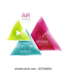 Fondo abstracto del triángulo de aire. 3.ª plantilla de vector geométrico