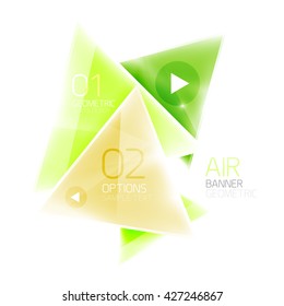 Fondo abstracto del triángulo de aire. 3.ª plantilla de vector geométrico