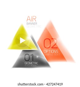 Air triangle abstract background. 3d geometric vector template