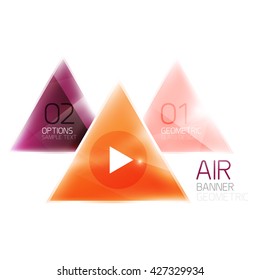 Air triangle abstract background. 3d geometric vector template
