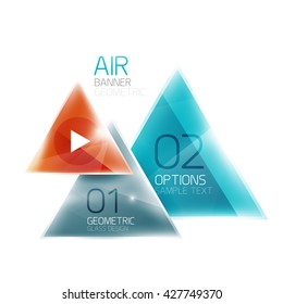 Air triangle abstract background. 3d geometric vector template