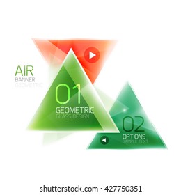 Fondo abstracto del triángulo de aire. 3.ª plantilla de vector geométrico
