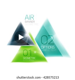 Air triangle abstract background. 3d geometric vector template