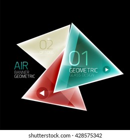 Air triangle abstract background. 3d geometric vector template