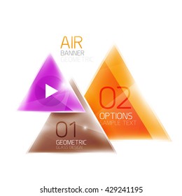 Air triangle abstract background. 3d geometric vector template