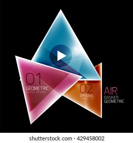 Air triangle abstract background. 3d geometric vector template