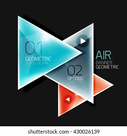 Air triangle abstract background. 3d geometric vector template