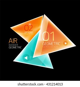 Fondo abstracto del triángulo de aire. 3.ª plantilla de vector geométrico