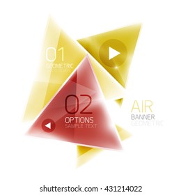 Air triangle abstract background. 3d geometric vector template