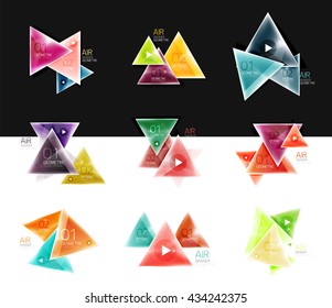 Air triangle abstract background. 3d geometric vector template