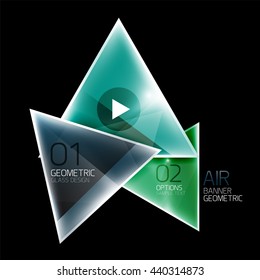 Air triangle abstract background. 3d geometric vector template