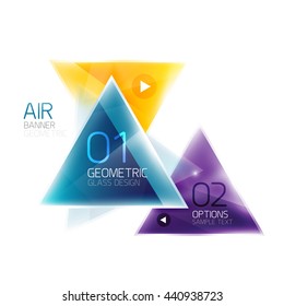 Air triangle abstract background. 3d geometric vector template