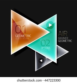 Air triangle abstract background. 3d geometric vector template