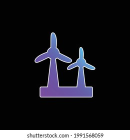 Air Turbine blue gradient vector icon