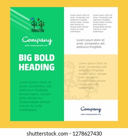 Air turbine Business Company Poster Template. with place for text and images. vector background