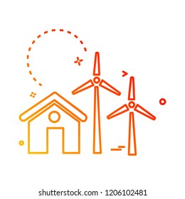 Air turbine icon design vector