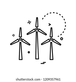 Air turbine icon design vector
