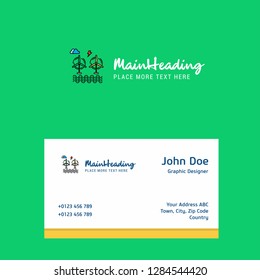 Air turbine logo Design with business card template. Elegant corporate identity. - Vector