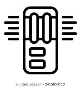 Air uv sterilizer icon outline vector. Microbe medical. Bacterium bulb