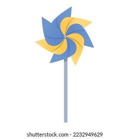 Vector de dibujos animados del icono del aire. Juguete de papel. origami de pinzas