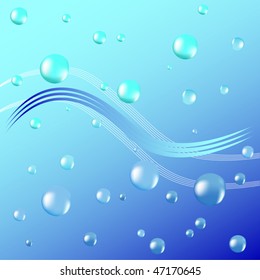 Air vector bubbles rising from water