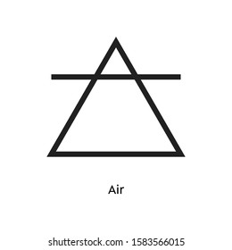 Air vector illustration element icon, line symbols. Alchemy icon. Basic mystic elements.