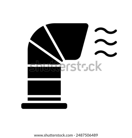 Air vent line icon. Ventilation, airflow, duct, HVAC system, air circulation, cooling, heating, building infrastructure, air, vent, line, icon, ventilation