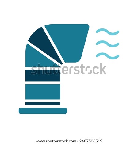 Air vent line icon. Ventilation, airflow, duct, HVAC system, air circulation, cooling, heating, building infrastructure, air, vent, line, icon, ventilation