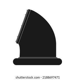 Icono de la ilustración del vector de ventilación de aire acondicionado negro sólido. Equipo de ventilación acondicionador sistema de viento y ventilador aislado blanco