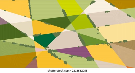 campos abstractos de vista aérea, fondo con cuadrados