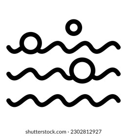 Air wave icon outline vector. Air clean. Wind protection
