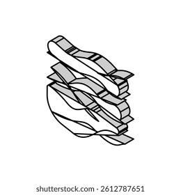 air wave isometric icon vector. air wave sign. isolated symbol illustration