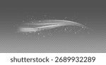 Air, wind effect isolated on transparent background. Airflow overlay: fresh air for cleaning, cooling or changing the air. Wind Wave Effect. 3D vector illustration.