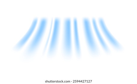 Air, wind effect isolated on transparent background. Airflow overlay: fresh air for cleaning, cooling or changing the air. Wind Wave Effect. 3D vector illustration.