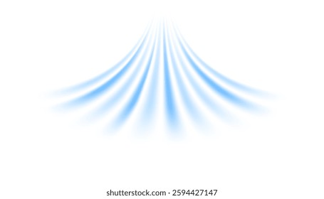 Air, wind effect isolated on transparent background. Airflow overlay: fresh air for cleaning, cooling or changing the air. Wind Wave Effect. 3D vector illustration.