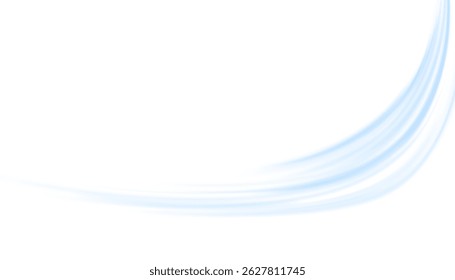 Aire, efecto de viento aislado sobre fondo transparente. Superposición de flujo de aire: aire fresco para limpiar, enfriar o cambiar el aire. Efecto de onda de viento. Ilustración vectorial 3D.