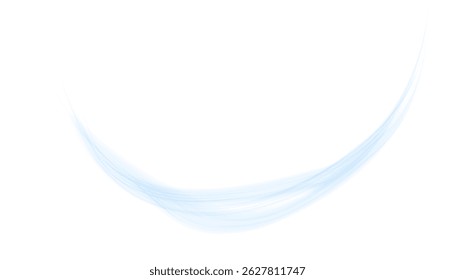 Air, wind effect isolated on transparent background. Airflow overlay: fresh air for cleaning, cooling or changing the air. Wind Wave Effect. 3D vector illustration.