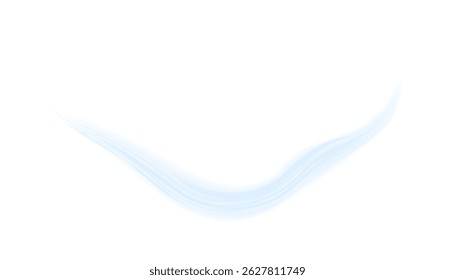 Air, wind effect isolated on transparent background. Airflow overlay: fresh air for cleaning, cooling or changing the air. Wind Wave Effect. 3D vector illustration.