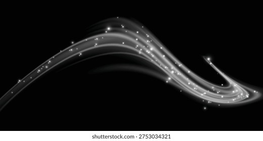 Air, wind effect isolated on transparent background. Airflow overlay fresh air for cleaning, cooling or changing the air. Wind Wave Effect. 3D vector illustration.