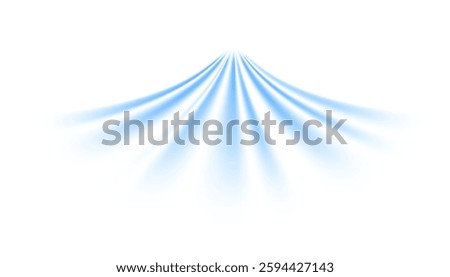 Air, wind effect isolated on transparent background. Airflow overlay: fresh air for cleaning, cooling or changing the air. Wind Wave Effect. 3D vector illustration.
