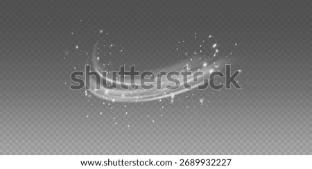 Air, wind effect isolated on transparent background. Airflow overlay: fresh air for cleaning, cooling or changing the air. Wind Wave Effect. 3D vector illustration.