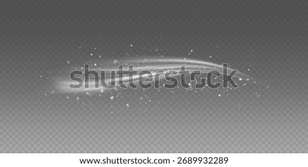 Air, wind effect isolated on transparent background. Airflow overlay: fresh air for cleaning, cooling or changing the air. Wind Wave Effect. 3D vector illustration.
