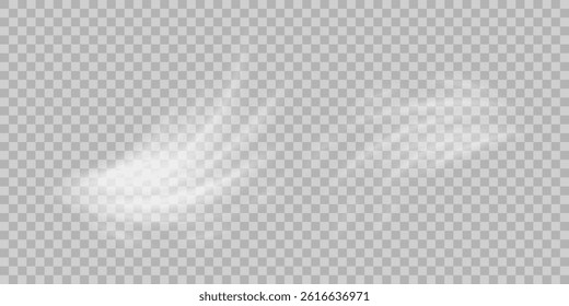 Air, wind  effect isolated transparent background. Airflow overlay: fresh air for cleaning, cooling or changing the air. Wind Wave Effect. 3D vector illustration.