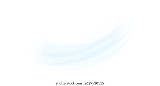 Ar, efeito de vento isolado fundo transparente. Sobreposição de fluxo de ar: ar fresco para limpeza, resfriamento ou troca de ar. Efeito das ondas de vento. Ilustração de vetor 3D.