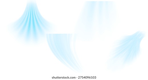 Air, wind effect isolated transparent background. Airflow overlay: fresh air for cleaning, cooling or changing the air. Wind Wave Effect. 3D vector illustration.