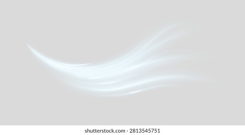 Air, wind effect isolated transparent background. Airflow overlay fresh air for cleaning, cooling or changing the air. Wind Wave Effect.