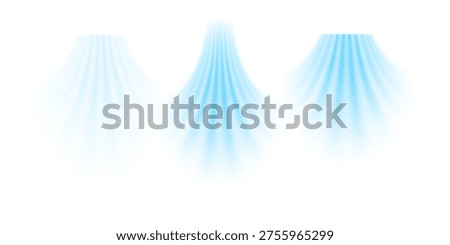 Air, wind effect isolated transparent background. Airflow overlay: fresh air for cleaning, cooling or changing the air. Wind Wave Effect. 3D vector illustration.