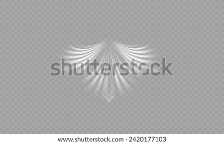 Air, wind motion effect isolated on a see-through background. Realistic illustration of abstract dust flows, scratch lines or wind flows in vector format.	
