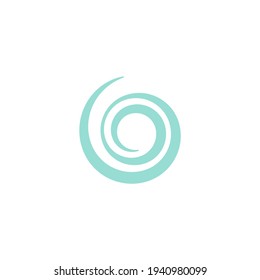 Air, wind sign. Swirl symbol. Vector illustration isolated on white