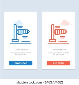 Air, Wind, Windy  Blue and Red Download and Buy Now web Widget Card Template